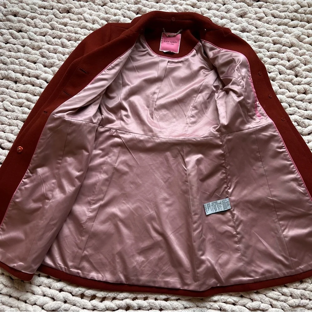 Kate Spade New York Wool Blend Coat Women’s XS Rust / Burnt Orange